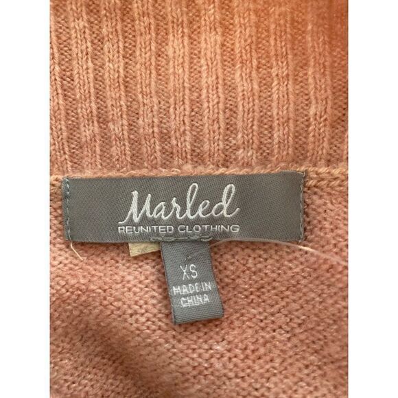 Marled women’s soft pink off the shoulder long sleeve casual sweater size XS - Picture 7 of 8